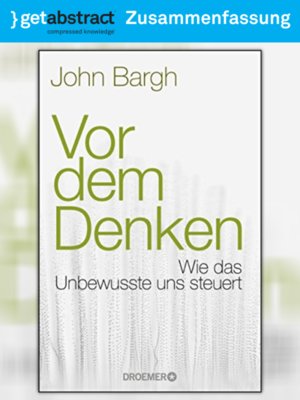 cover image of Vor dem Denken (Zusammenfassung)